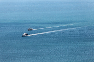 07 MAY 2019 Split, Croatia. Two touristic boats.