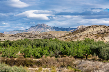 The Badlands of Abanilla and Mahoya near Murcia in Spain