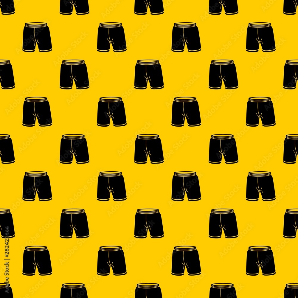 Poster shorts pattern seamless vector repeat geometric yellow for any design