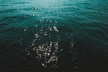 Background shot of aqua sea water surface