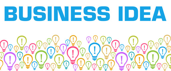 Business Idea Colorful Bulbs With Text 