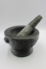 old mortar and pestle