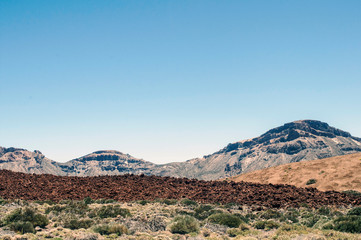 View of mountains in Tenerife Spain island