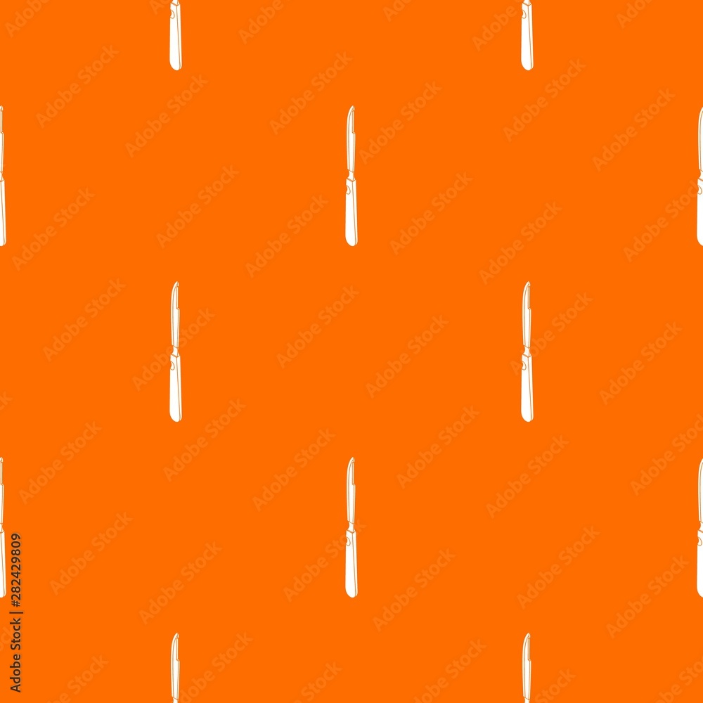 Poster medical scalpel pattern vector orange for any web design best