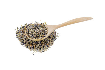  black sesame  isolated on white background