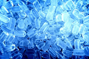 detail lots of ice for blue background