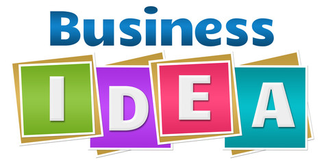Business Idea Colorful Blocks Text 
