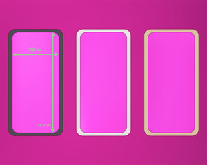 Mesh, magenta colored phone backgrounds kit.