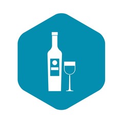 Wine icon. Simple illustration of wine vector icon for web