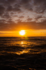 Obraz premium sunset at Azkorri beach, located in Vizcaya