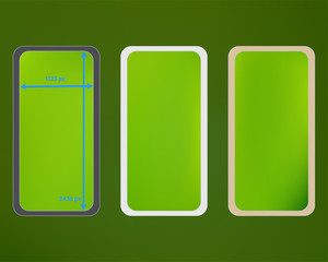 Mesh, green colored phone backgrounds kit.
