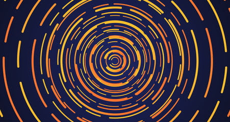 Colorful neon circle dashed lines, vector illustration