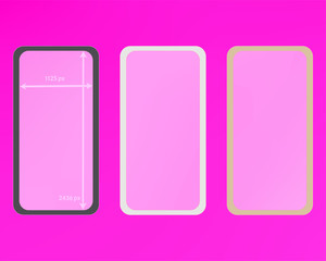 Mesh, pink colored phone backgrounds kit.
