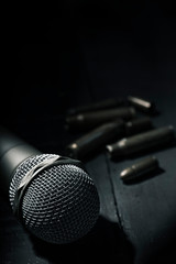 microphone and bullets
