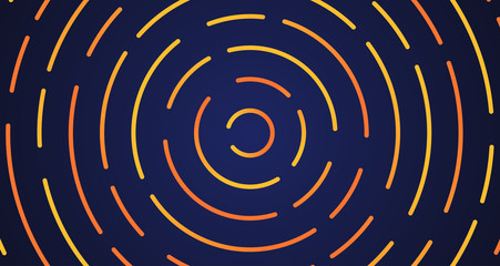 Colorful neon circle dashed lines, vector illustration