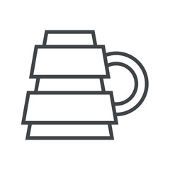 Line icon large beer glass