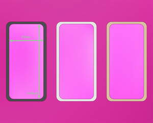 Mesh, magenta colored phone backgrounds kit.