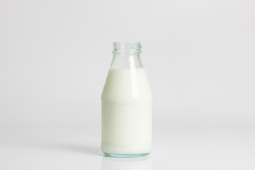 milk of bottle pasteurized isolated on white background