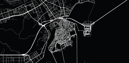 Urban vector city map of Macau, China