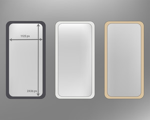 Mesh, gray colored phone backgrounds kit.