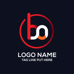 bo letter logo vector design template