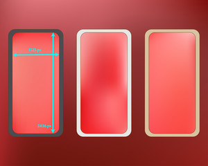 Mesh, coral colored phone backgrounds kit.
