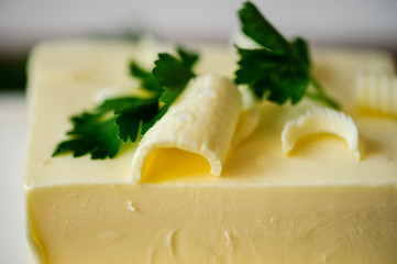 piece of butter on a desk