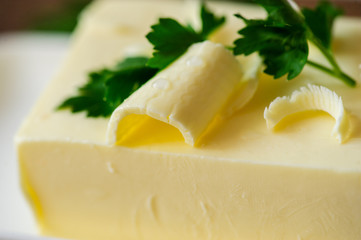 piece of butter on a desk