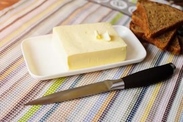 piece of butter on a desk
