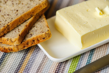 piece of butter on a desk
