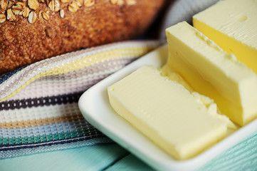 piece of butter on a desk
