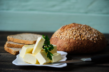 piece of butter on a desk