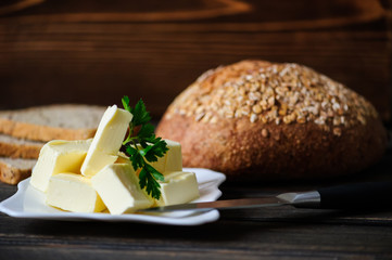 piece of butter on a desk