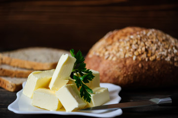 piece of butter on a desk