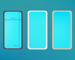Mesh, cyan colored phone backgrounds kit.