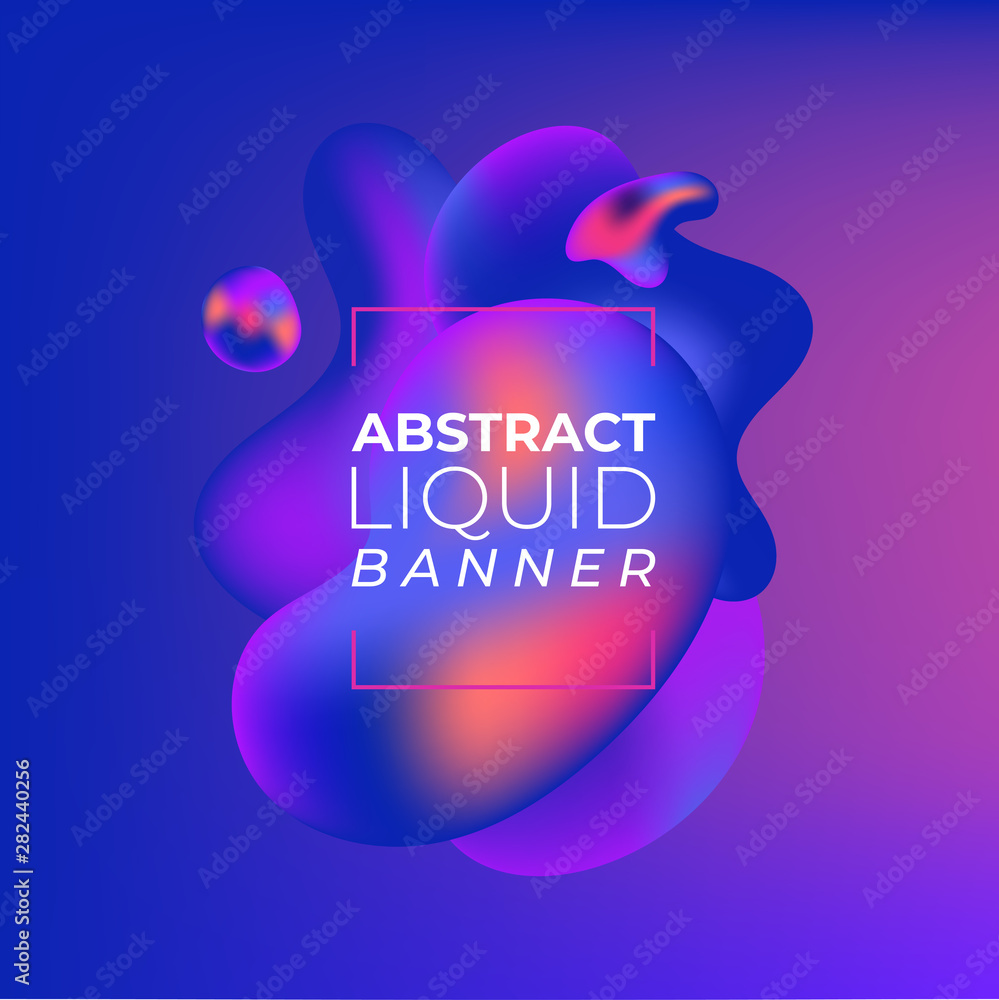 Poster liquid color cover. fluid shapes composition. futuristic design poster and badge. dynamical colored 