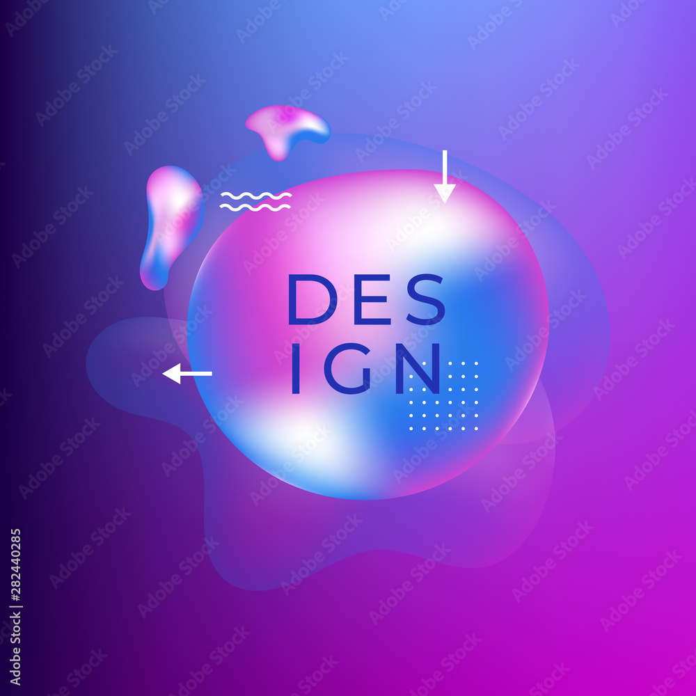 Poster liquid color cover. fluid shapes composition. futuristic design poster and badge. dynamical colored 