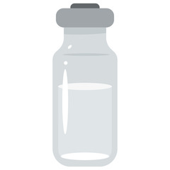 Vial medical glass vector cartoon illustration isolated on a white background.