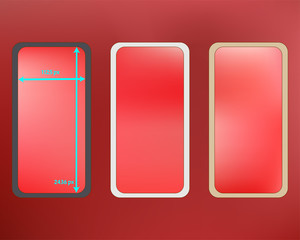 Mesh, coral colored phone backgrounds kit.