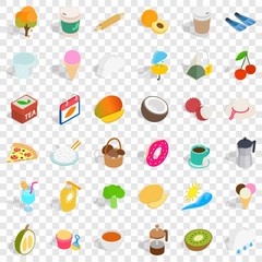 Plastic cup icons set. Isometric style of 36 plastic cup vector icons for web for any design