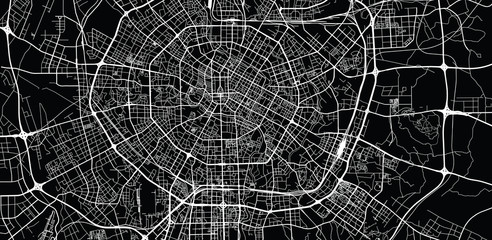 Urban vector city map of Chengdunear, China