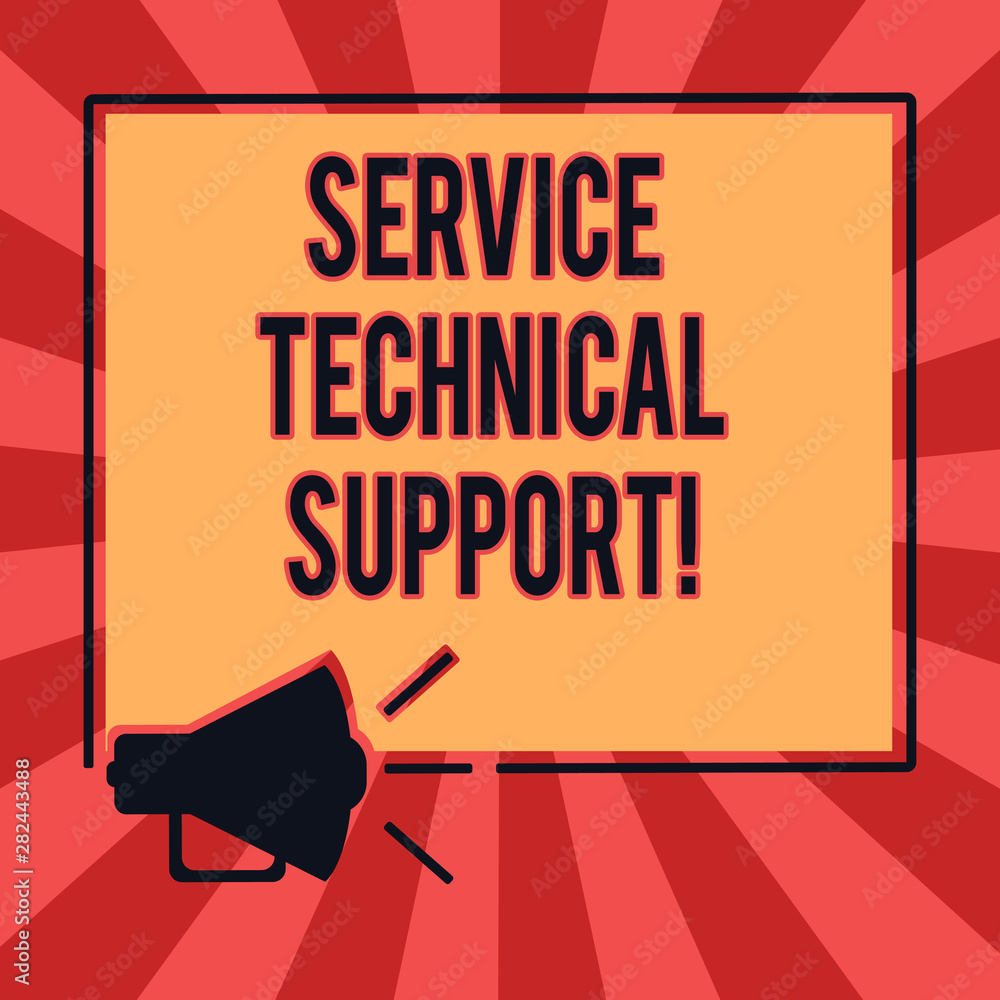 Poster conceptual hand writing showing service technical support. business photo text services that entitie