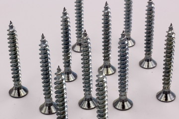 screws isolated on white background
