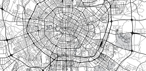 Urban vector city map of Chengdunear, China
