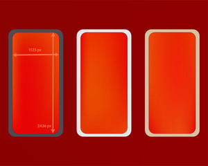 Mesh, red colored phone backgrounds kit.