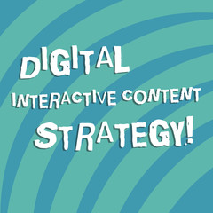 Text sign showing Digital Interactive Content Strategy. Conceptual photo Search engine optimization marketing Quarter Circle Halftone Blank Space for Poster Presentations Web Design