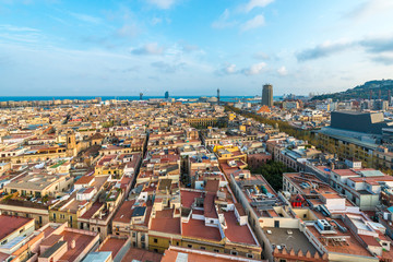 Obraz premium Barcelona from Santa Maria del Pi church, Spain