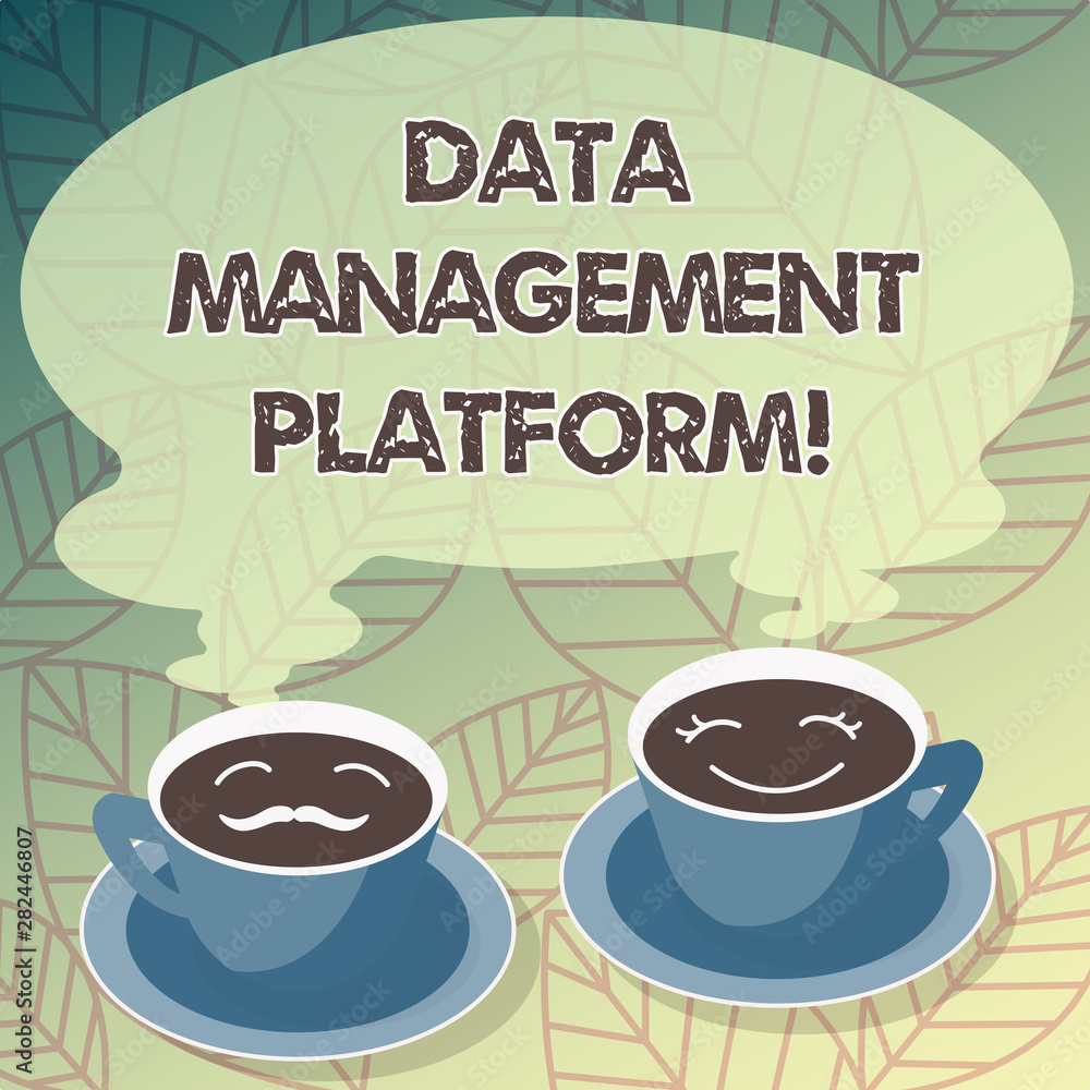 Poster conceptual hand writing showing data management platform. business photo text type of centralized te