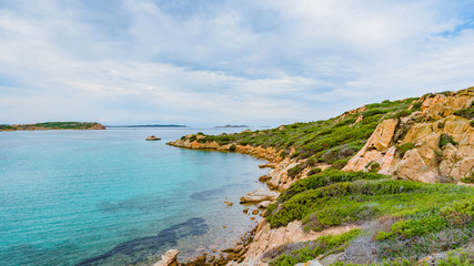 Fototapeta na wymiar Monti da Rena Beach in Sardinia, Italy.