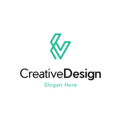Capital letter V. V logo. Abstract letter V logotype. Creative minimalism logotype. Universal modern geometric linear logo idea.